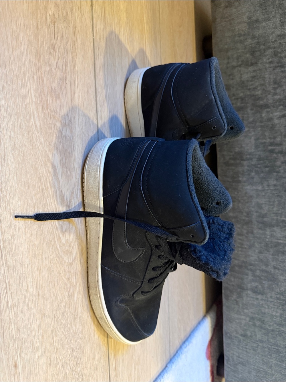 Nike Black Fleece-Lined High-Top Sneakers